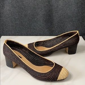 Reed Krakoff Woven Raffia Pumps